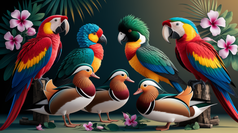 Quels oiseaux exotiques dévoilent toute leur beauté ?